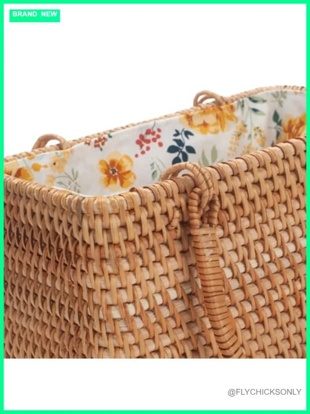 Small Rattan Handbag Wicker Basket Purse Handwoven Summer Beach Bag Travel